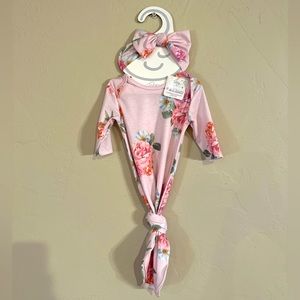 headband and gown 2pc floral set